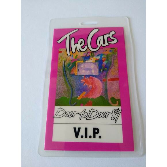 The Cars VIP Backstage Pass Original New Wave Music Concert Tour Ric Ocasek 1989 - Picture 3 of 4